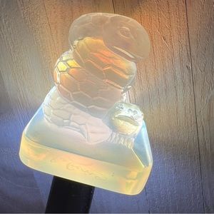 Sabino Opalescent Crystal Snake and Frog Sculpture VERY RARE Vintage C1920-1930s